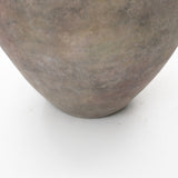 Earthy Gray-Brown Finish Rustic Terracotta Vase, 10.2"H