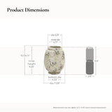 Old-World Distressed White Round Terracotta Vase,10''