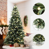 Pre-Lit Green Full Artificial Christmas Tree,7.5Ft