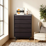 Modi Wenge Wood Storage Chest with Faux Marble Top, 46"