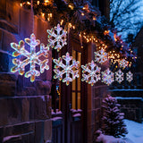 Christmas Snowflake Holiday Decoration with Lights, Set of 3