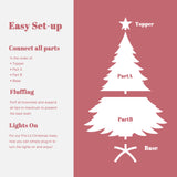 Pre-Lit Pink Christmas Fiber Optic Tree,5Ft