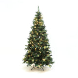 Pre-Lit Green Pine Christmas Tree with Stand,7.5Ft