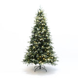 Pre-Lit Green Full Artificial Christmas Tree,7.5Ft