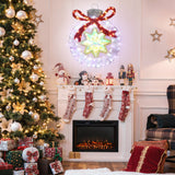 Christmas Tinsel Ornament Holiday Decoration with Lights，2ft