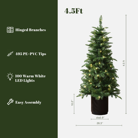 4.5-foot-tall-pre-lit-potted-artificial-christmas-tree-with-black-modern-planter