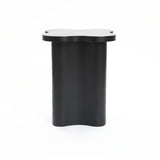 Black modern cloverleaf mdf wood side table