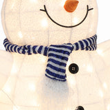 Jolly Snowman Outdoor Holiday Decoration with Lights, 2.7ft