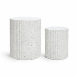 Round Nesting Side Tables Set of 2, 19.5 '' H