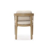 Acacia Wood Outdoor Accent Chair with Cushion