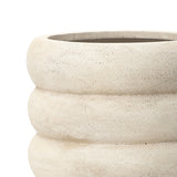 Beige Large Plant Pot with Drainage Hole and Rubber Plug, 23" H