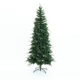 Pre-Lit Green Artificial Slim Christmas Tree with Light, 6ft