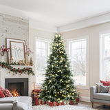 Pre-Lit Full Artificial Christmas Tree with Lights, 6.5ft