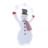 Pre-Lit Snowman Holiday Decoration with Snowflake Arch, 5ft