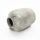 Rustic Gray & Brown Round Terracotta Vase with Handles,13.4''
