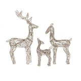 Christmas Deer Family Outdoor Holiday Decoration Lights, Set of 3