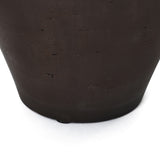 Dark Brown Rustic Vase, 13.4'' H