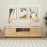Mid-Century Modern Wood TV Console Tables,Oak 62.5''