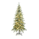 Pre-Lit Weeping Cedar Slim Christmas Tree,6.5Ft