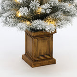 Pre-Lit Flocked Artificial Fir Christmas Tree in Pot, 5ft
