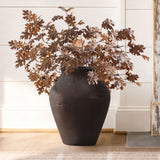 Dark Brown Rustic Vase, 15.8'' H