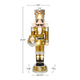 Christmas Soldier Nutcracker Holiday Decor with Wreath, 2FT