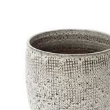 Stone Speckle Textured Ceramic Planter Pot, Gray 12"