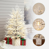 Pre-Lit Snowy Christmas Tree with MgO Crate ,5Ft