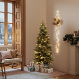 Pre-Lit Gold Branches Christmas Trees with Pot, 4.5ft