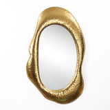 Gold Metal Frame Oblong Wall Mirror