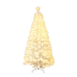Pre-Lit White Fiber Optic Christmas Tree,6ft