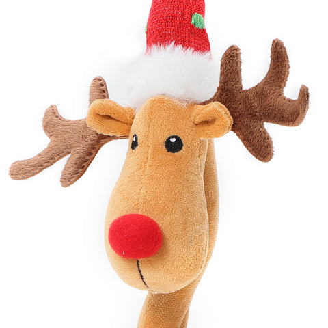 Reindeer animated singing battery-powered plush toy, 18.5" tall