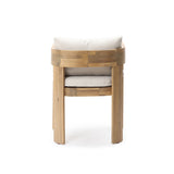 Set of 2 Modern Solid Wood Armchairs with Cushions