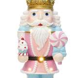 Christmas Pink Nutcracker Soldier Decor with Cake Lights, 4ft