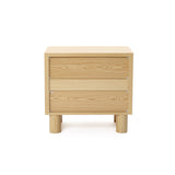 Oak Nightstand with Drawers, 21.6'' H