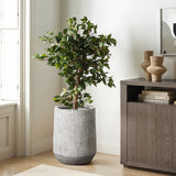 Textured and speckled tall tapered planter, 22" h