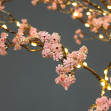 Pre-Lit Pink Baby's Breath Christmas Tree,5.2ft