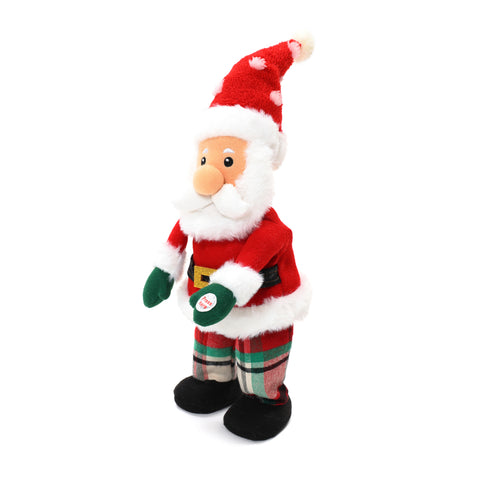 Santa animated singing battery-powered plush toy, 16" tall