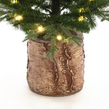 Pre-Lit Green Evergreen Christmas Tree with Potted,3.9Ft