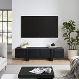 Black TV Stand with Storage for TVs up to 70''