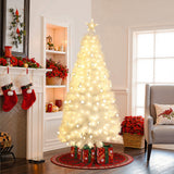Pre-Lit White Fiber Optic Christmas Tree,6ft