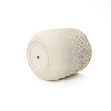 Textured Tall Plant Pots, Off-white Large Plant Pot with Drainage Hole 14.4'' H