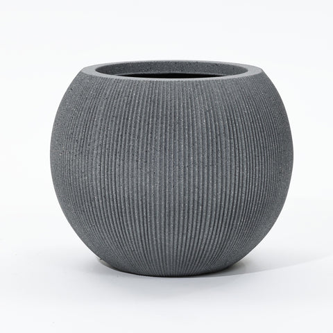 Ibiza sphere indoor/outdoor planter, dark grey