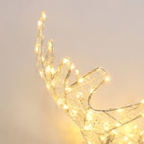 Christmas Moose Head Decoration with Lights and Timer, 14"H