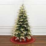 celebrating-holiday-season-with-7-foot-pre-lit-snow-flocked-christmas-tree