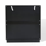 Ethan bamboo stripped black accent cabinet