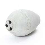 Oval Antique White Vase, 12.8'' H