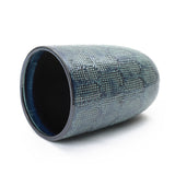 Tall Ceramic Pots for Plants, Blue Glazed Modern Plant Pots with Drainage Hole 17'' H