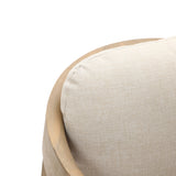 Acacia Wood Outdoor Accent Chair with Cushion