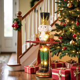 Christmas Red Soldier Nutcracker with Tray & Lights, 3ft